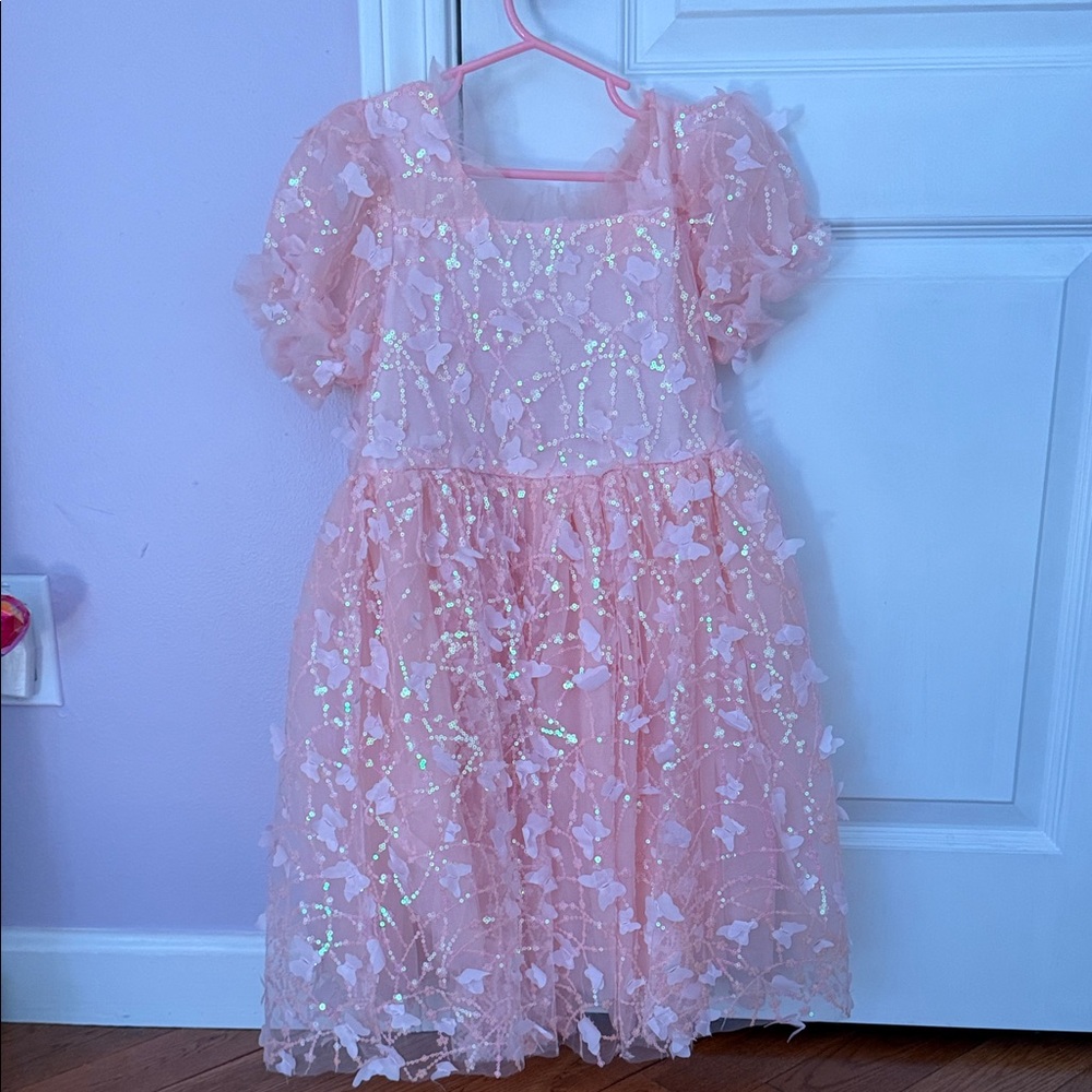 Lola + The Boys Pink Butterfly Dress